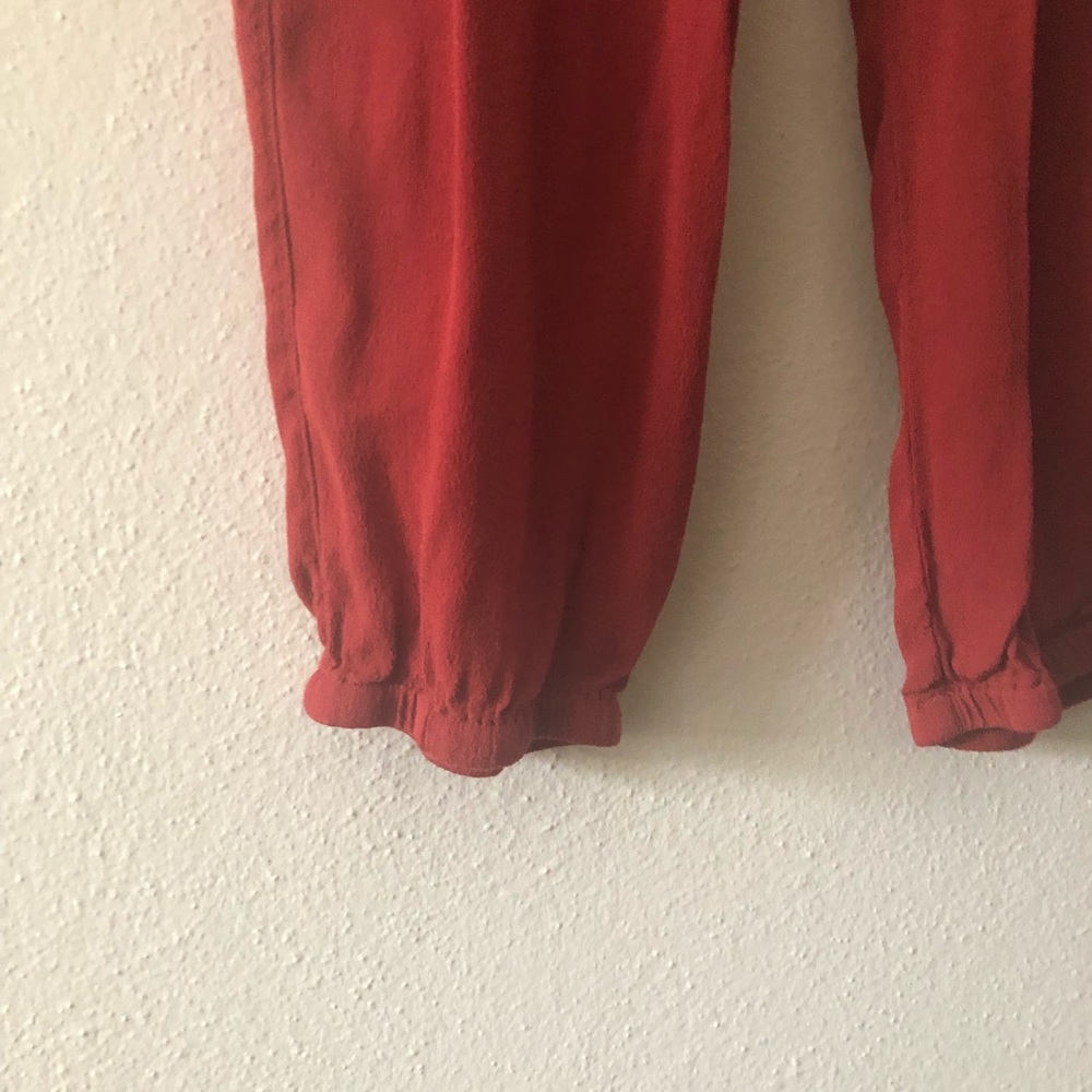 Anthropologie Rust Red Joggers
